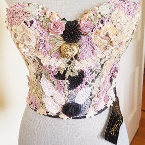 BUSTIER VINTAGE EMBELLISHED A KNOCK OUT